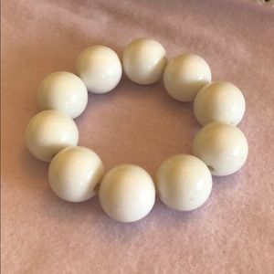 White Bead Bracelet